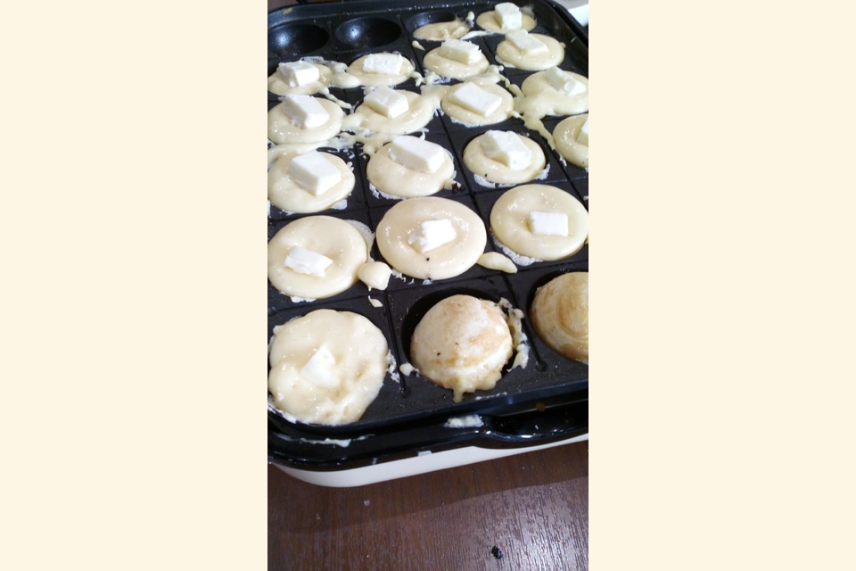 焼き途中